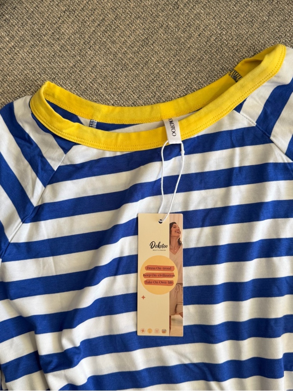NWT Colorful Striped Top - Picture 3 of 6